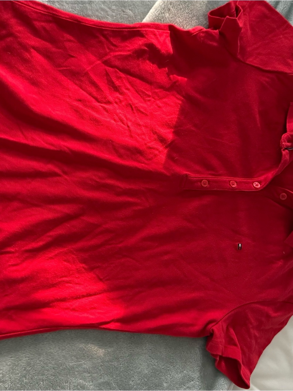 Tommy Hilfiger Red Short-Sleeve Polo